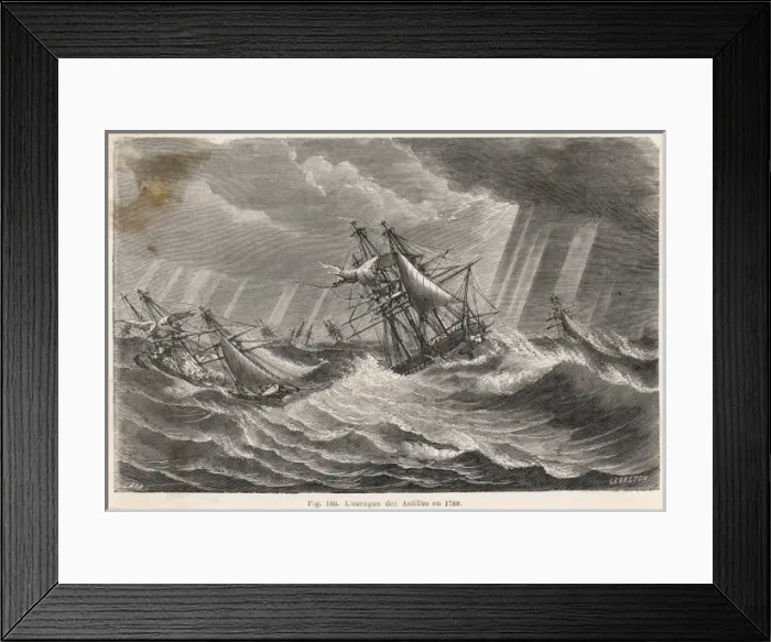 Framed Print : Ships in Stormy Sea Framed Print : Ships in Stormy Sea
