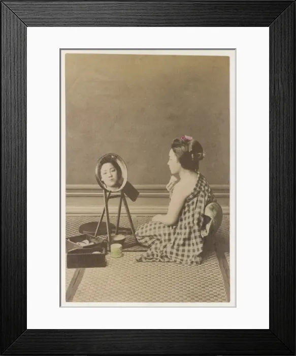 Framed Print : Racial / Geisha Makes Up Framed Print : Racial / Geisha Makes Up