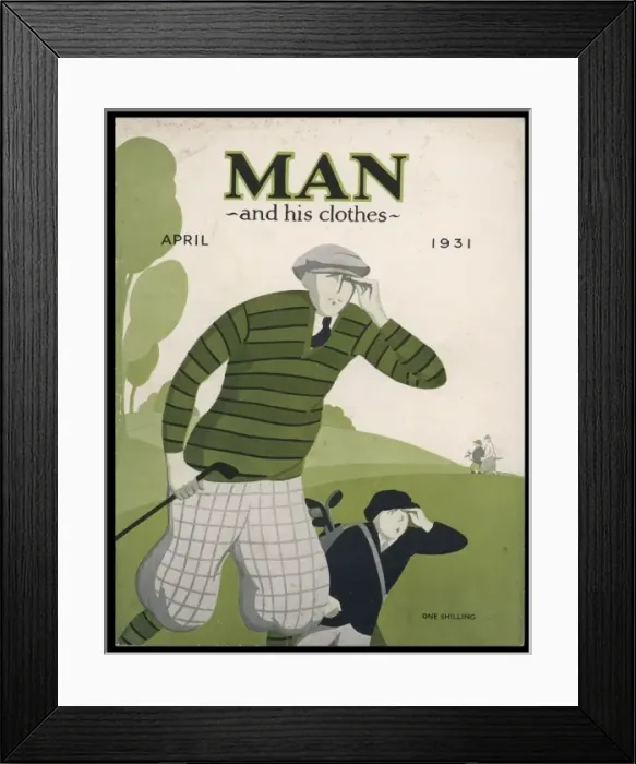 Framed Print : Golf / Man, Caddie, Ball Framed Print : Golf / Man, Caddie, Ball