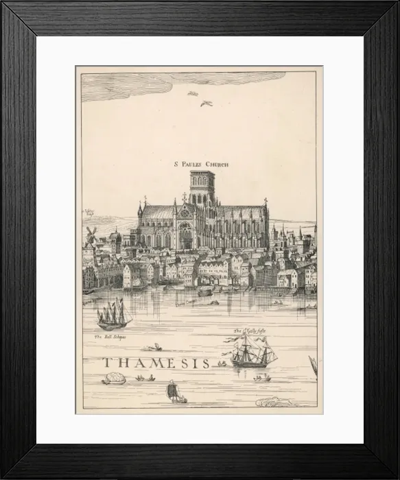 Framed Print : ST PAULs CATHEDRAL 1616 Framed Print : ST PAULs CATHEDRAL 1616