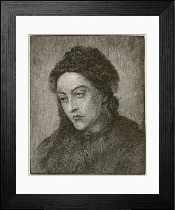 Framed Print : Christina Rossetti / 1887 Framed Print : Christina Rossetti / 1887