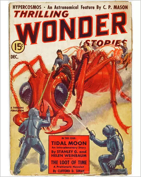 Thrilling Wonder Stories Scifi Magazine Cover, Giant Ants