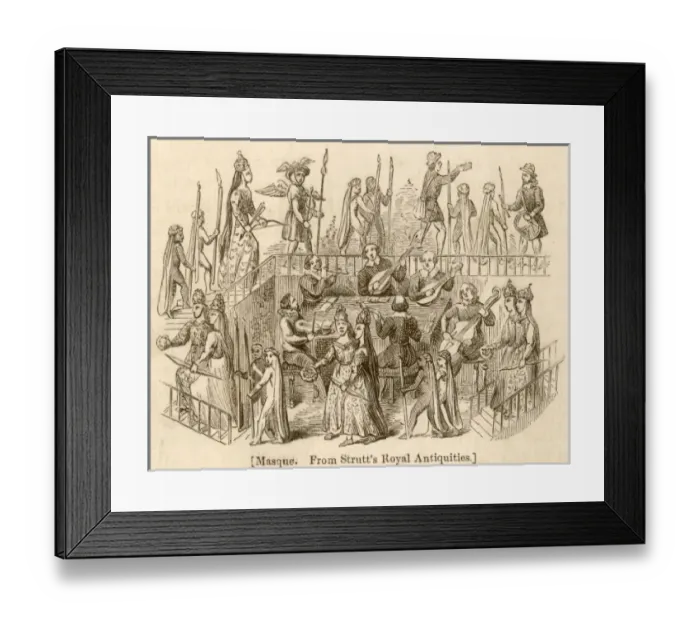 Framed Print : Theatre / Masque / Strutt Framed Print : Theatre / Masque / Strutt