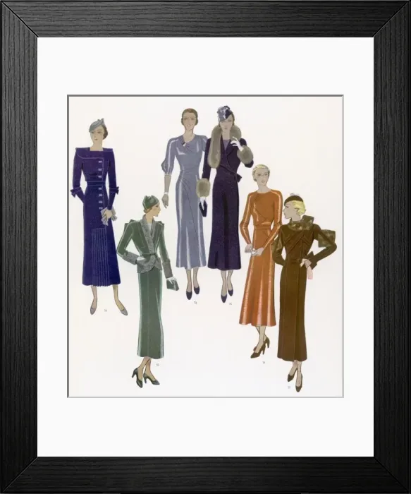 Framed Print : Autumn Dresses for 1933 Framed Print : Autumn Dresses for 1933