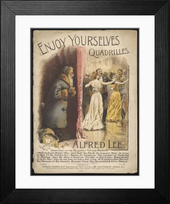 Framed Print : Santa Watches Quadrille Framed Print : Santa Watches Quadrille