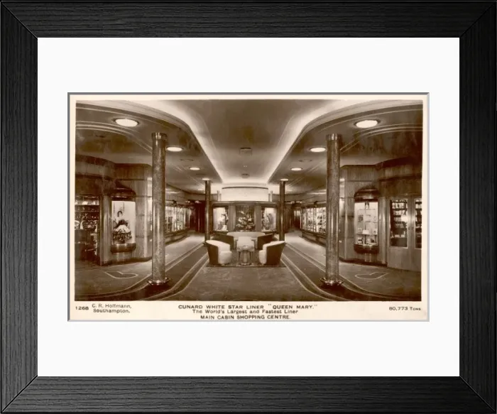 Framed Print : Ship / Q Mary (Shop Int. ) Framed Print : Ship / Q Mary (Shop Int. )