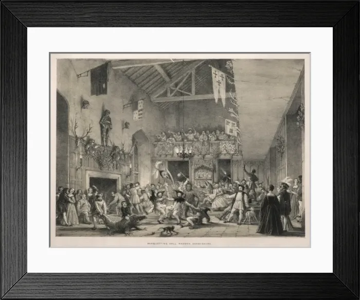 Framed Print : Party in Haddon Hall / C16 Framed Print : Party in Haddon Hall / C16