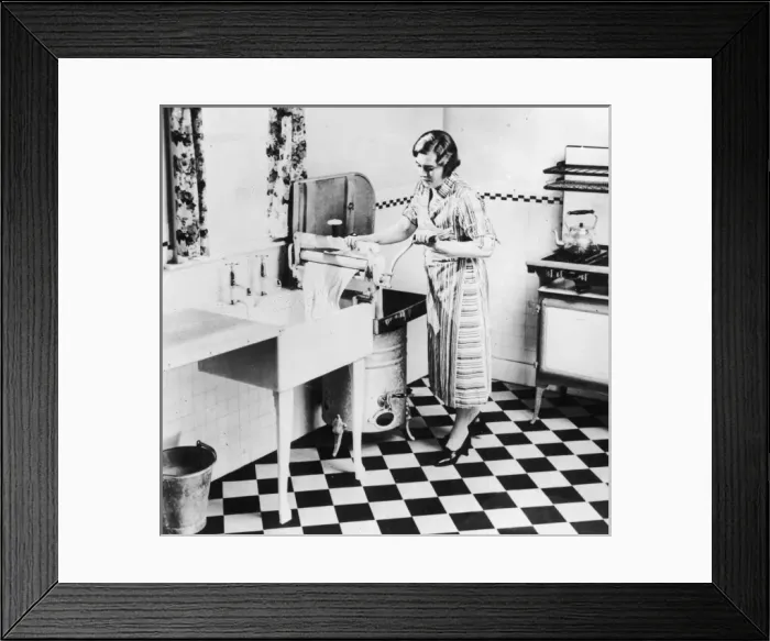 Framed Print : Wringing out Laundry Framed Print : Wringing out Laundry