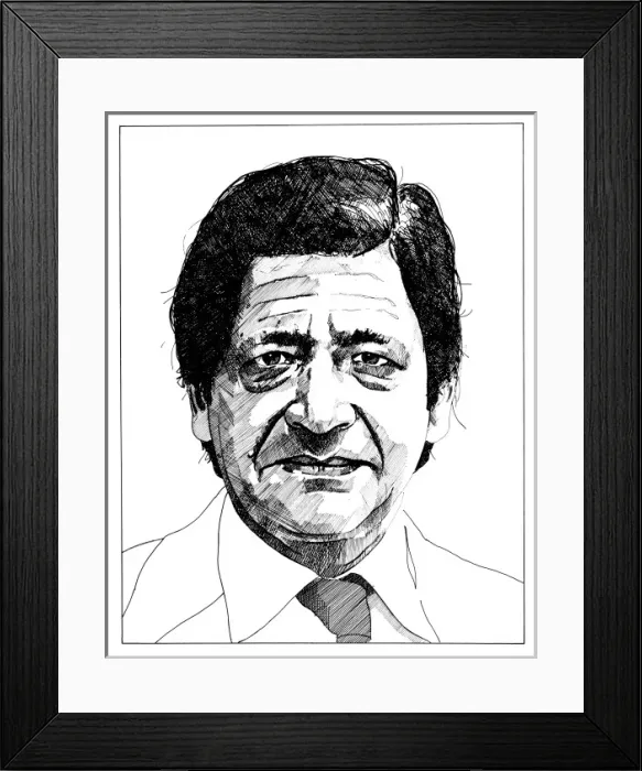 Framed Print : Vs Naipaul / Frown Framed Print : Vs Naipaul / Frown