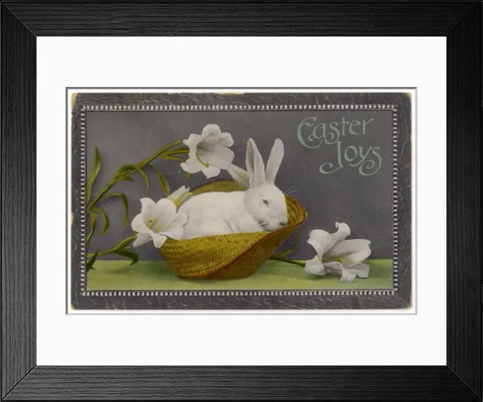 Framed Print : Easter / Bunnies & Lilies Framed Print : Easter / Bunnies & Lilies