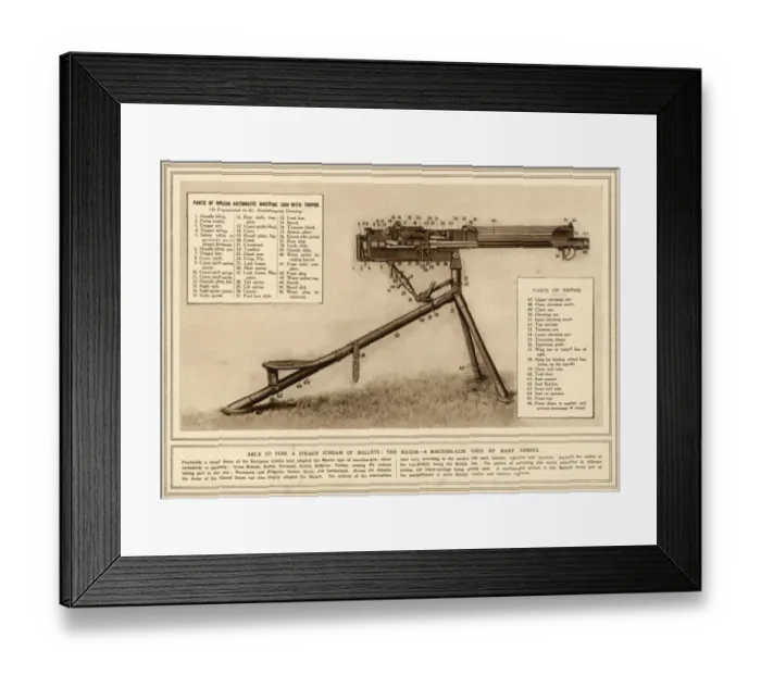 Framed Print : MAXIM GUN (IWN, 1915) Framed Print : MAXIM GUN (IWN, 1915)