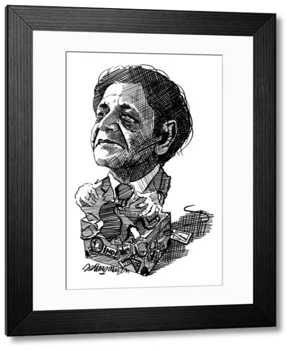 Framed Print : Vs Naipaul / Caricature Framed Print : Vs Naipaul / Caricature