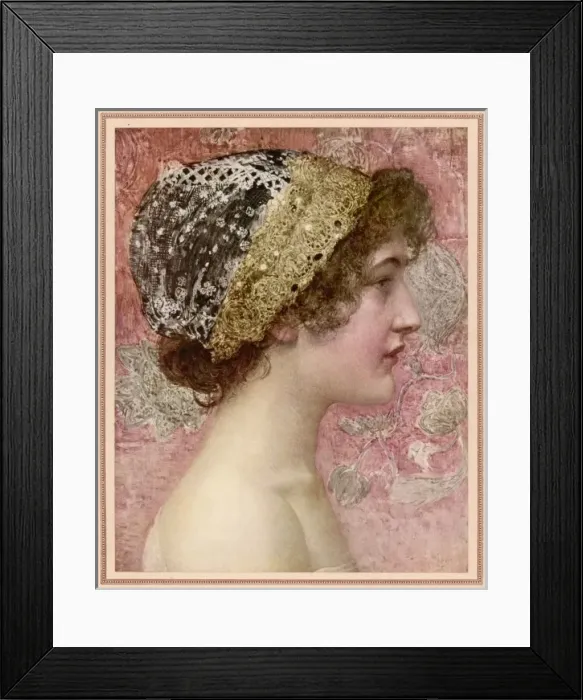 Framed Print : Female Type / Girl in Cap Framed Print : Female Type / Girl in Cap