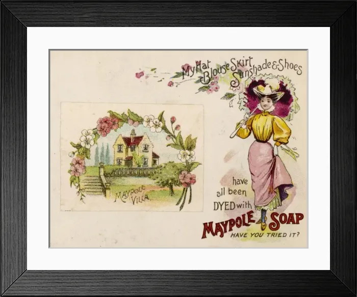 Framed Print : Advert / Maypole Dyes 1890 Framed Print : Advert / Maypole Dyes 1890