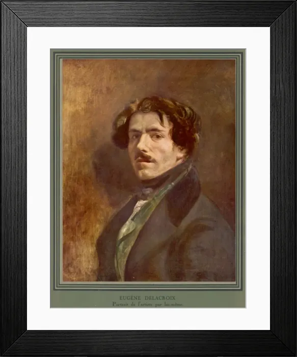 Framed Print : Delacroix Self-Portrait Framed Print : Delacroix Self-Portrait