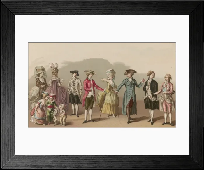Framed Print : Men and Women Ca 1780