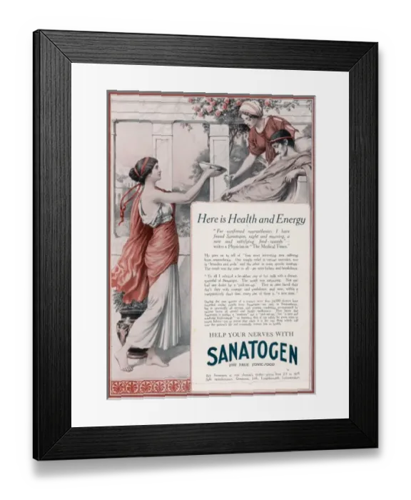 Framed Print : Advert  /  Sanatogen Tonic