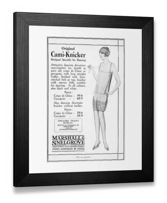 Framed Print : Cami-Knickers / Graphic Framed Print : Cami-Knickers / Graphic