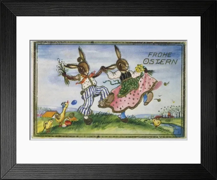 Framed Print : Two Bunnies Dance Framed Print : Two Bunnies Dance