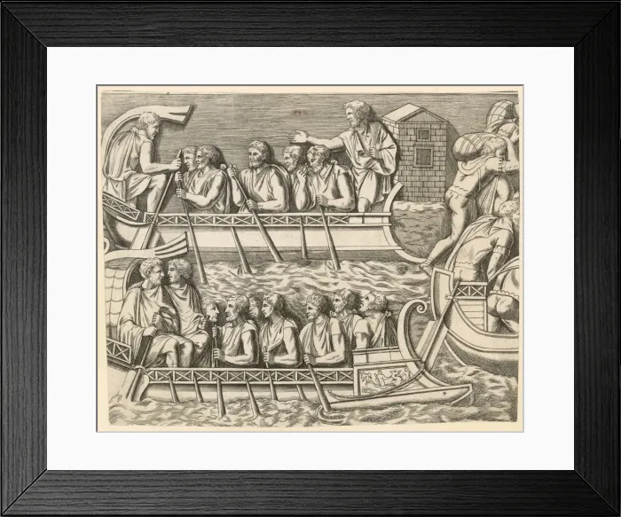 Framed Print : Roman Biremes Framed Print : Roman Biremes