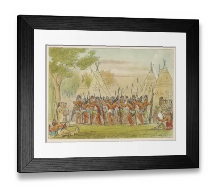 Framed Print : Racial / Sioux Dance C1830 Framed Print : Racial / Sioux Dance C1830