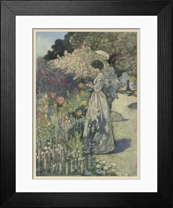 Framed Print : Cutting Roses / C Robinson Framed Print : Cutting Roses / C Robinson