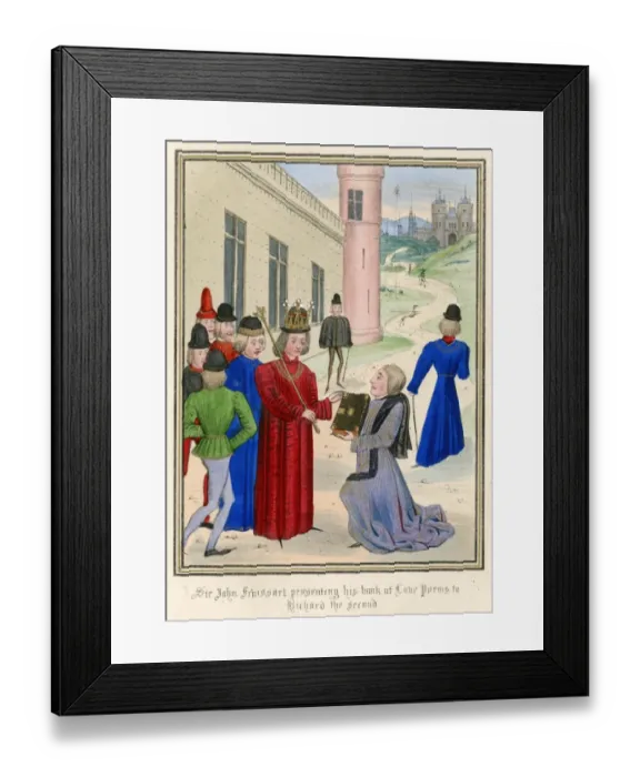 Framed Print : Froissart and Richard II Framed Print : Froissart and Richard II