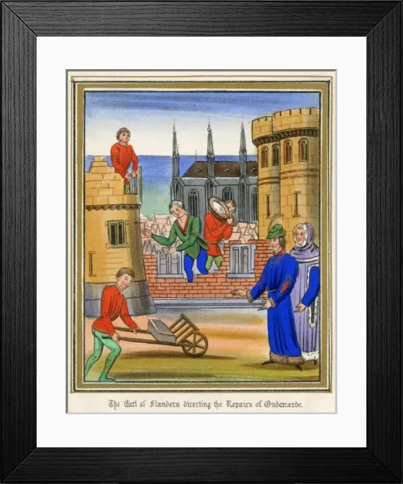 Framed Print : Rebuilding of Oudenarde Framed Print : Rebuilding of Oudenarde