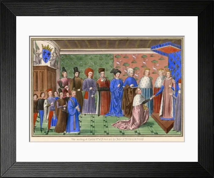 Framed Print : Court of Charles VI