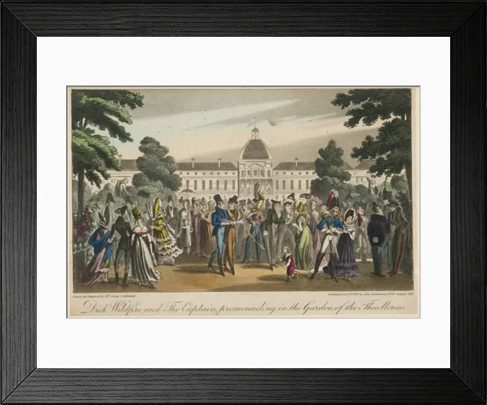 Framed Print : Tuileries in 1821 Framed Print : Tuileries in 1821