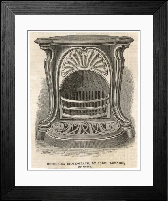 Framed Print : Fireplace / 1867 Expo Framed Print : Fireplace / 1867 Expo