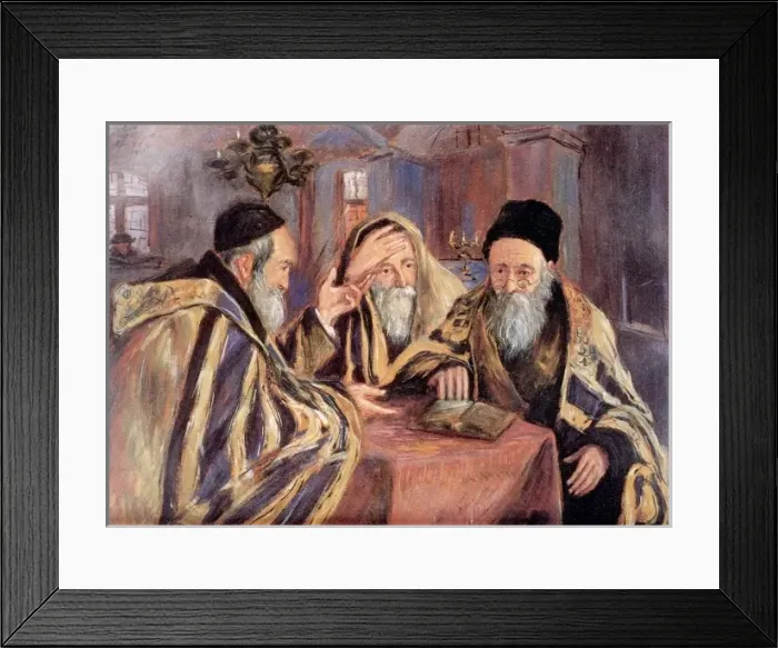 Framed Print : Three Rabbis / Markowicz Framed Print : Three Rabbis / Markowicz