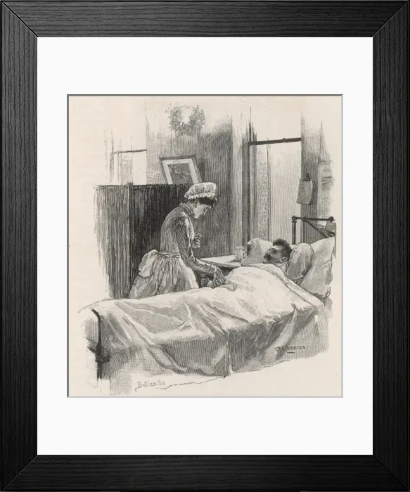 Framed Print : Nurse Takes Pulse Framed Print : Nurse Takes Pulse