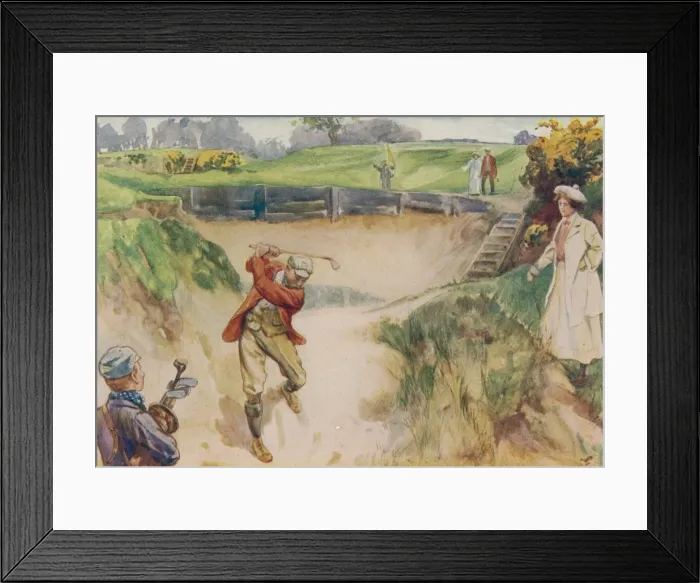 Framed Print : Golf / in a Bunker Framed Print : Golf / in a Bunker