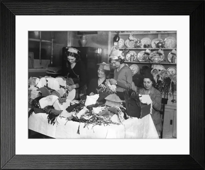 Framed Print : Making Party Hats Framed Print : Making Party Hats