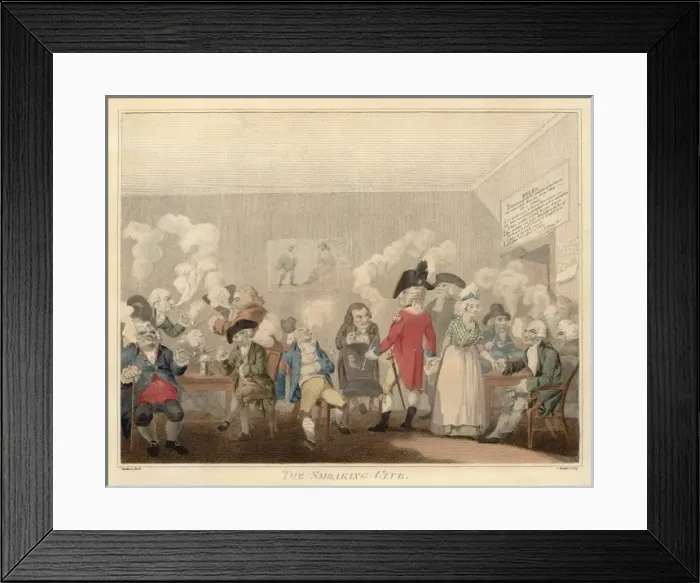 Framed Print : Smoking Club Framed Print : Smoking Club