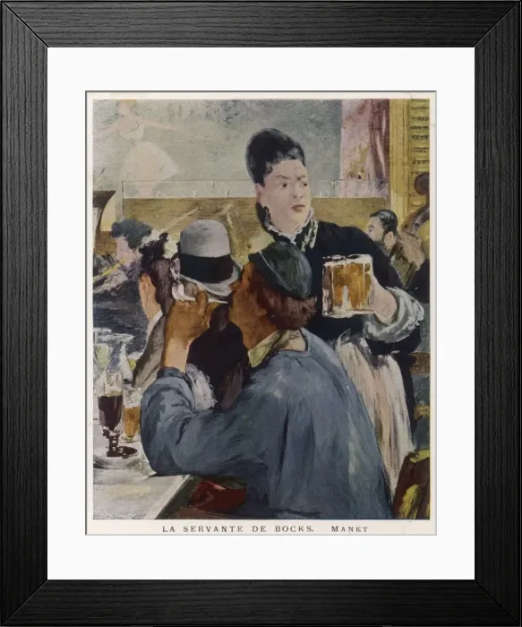 Framed Print : Manet Waitress W / Beer Framed Print : Manet Waitress W / Beer
