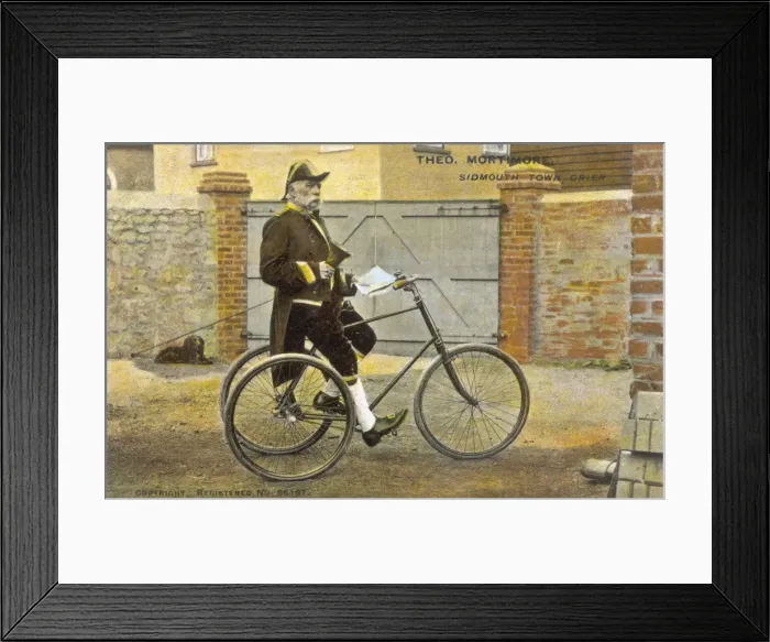 Framed Print : Cycling Town Crier Framed Print : Cycling Town Crier