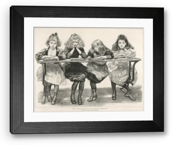 Framed Print : Schoolgirls / Board School Framed Print : Schoolgirls / Board School