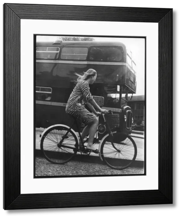 Framed Print : Oxford Student on Bike Framed Print : Oxford Student on Bike