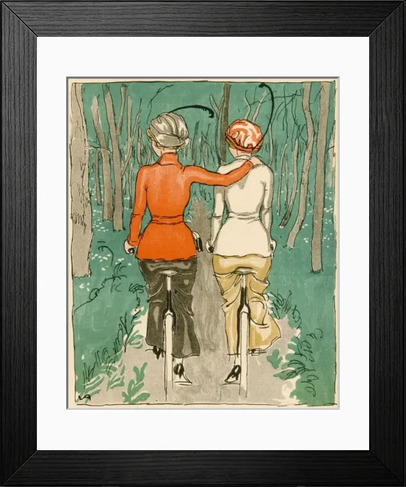 Framed Print : Two Danish Cyclists Framed Print : Two Danish Cyclists
