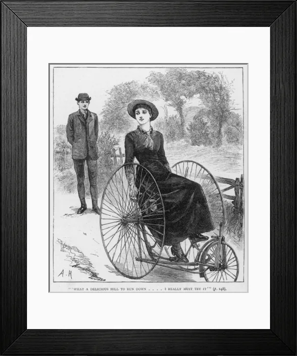 Framed Print : Girl on a Tricycle Framed Print : Girl on a Tricycle