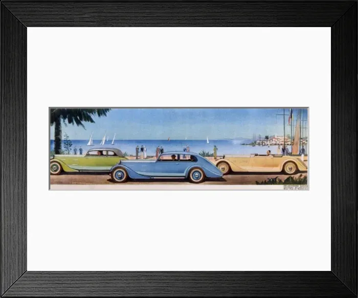 Framed Print : Peugeots by the Sea Framed Print : Peugeots by the Sea