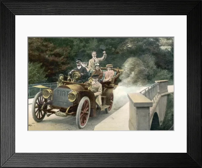 Framed Print : Fiat-Owning Family 1908 Framed Print : Fiat-Owning Family 1908