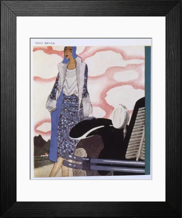 Framed Print : Elegant Lady and Car Framed Print : Elegant Lady and Car