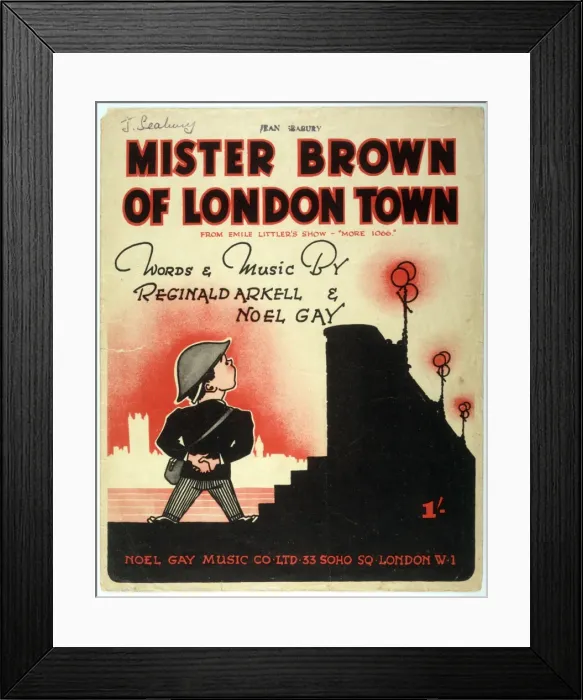 Framed Print : Ww2 / 1940S / Mr Brown Music Framed Print : Ww2 / 1940S / Mr Brown Music