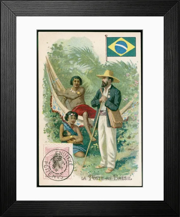 Framed Print : Racial / Brazil Postman Framed Print : Racial / Brazil Postman