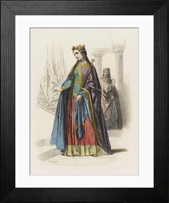 Framed Print : Costume Royalty 10th C Framed Print : Costume Royalty 10th C