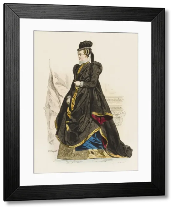 Framed Print : French Court Lady C16 Framed Print : French Court Lady C16