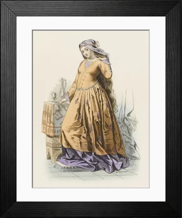 Framed Print : French Court Lady Framed Print : French Court Lady